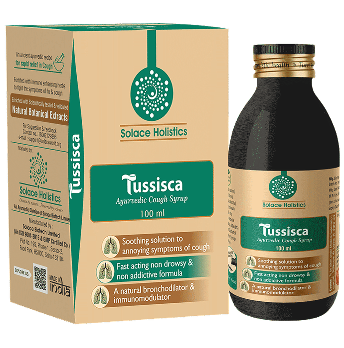 Buy Solace Holistics Tussisca Cough Syrup Online | Classic Derma ...