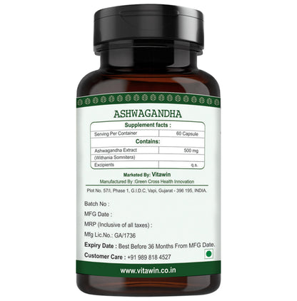 Vitawin Ashwagandha Vegetarian Capsule