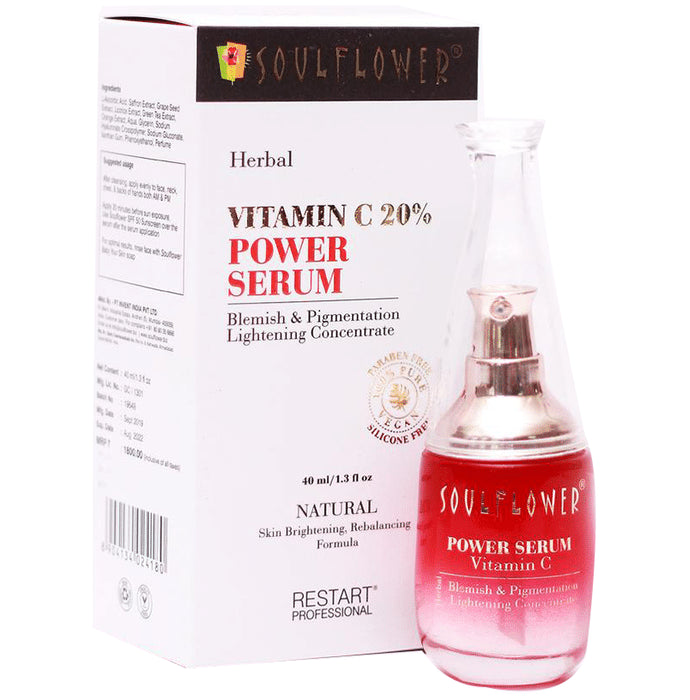 Soulflower Herbal Vitamin C 20% Power Serum - Classic Derma
