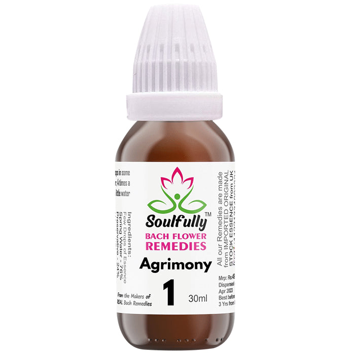 Soulfully Agrimony Bach Flower Remedies Drops - Classic Derma