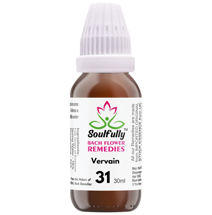Soulfully Vervain Bach Flower Remedies Drops - Classic Derma