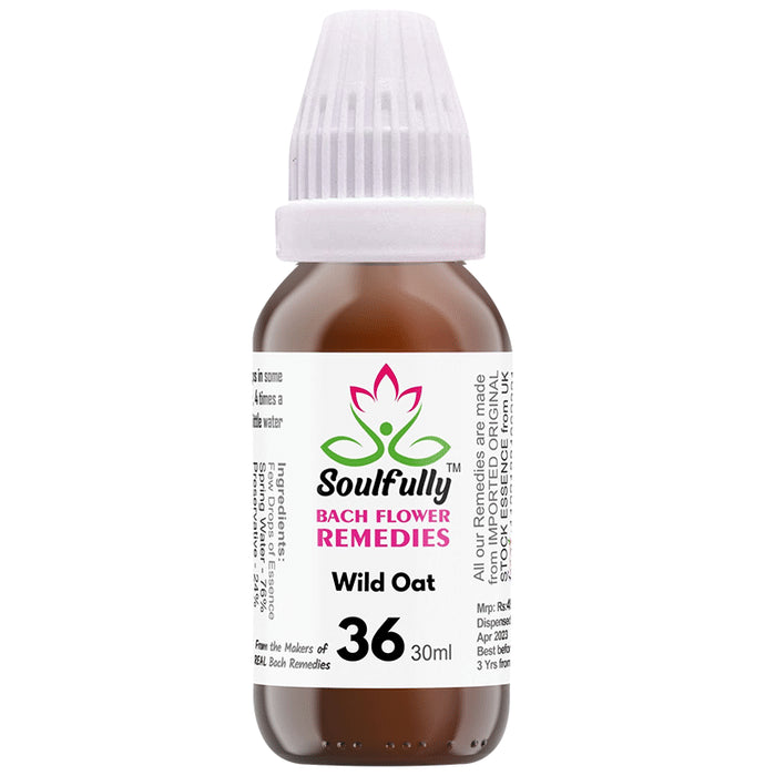 Soulfully Wild Oat Bach Flower Remedies Drops - Classic Derma