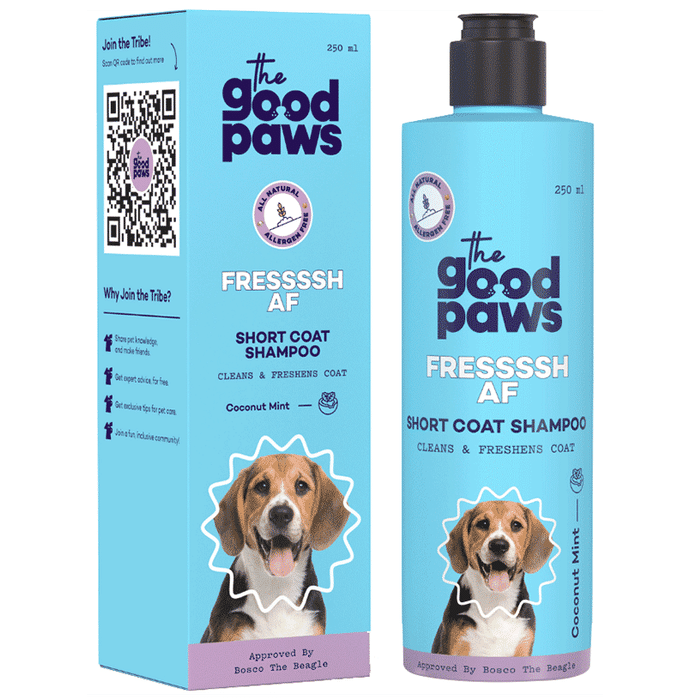 The Good Paws Fressssh Af Short Coat Dog Shampoo - Classic Derma
