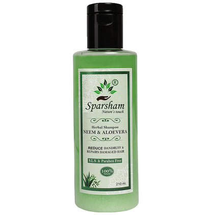 Sparsham Neem And Aovera Herbal Shampoo (210ml Each) SLS & Paraben Free - Classic Derma