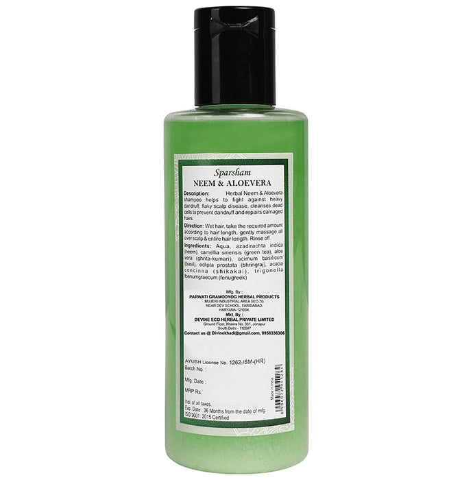 Sparsham Neem And Aovera Herbal Shampoo (210ml Each) SLS & Paraben Free