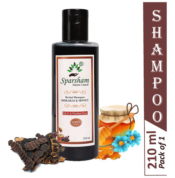 Sparsham Shikakhai And Honey Herbal Shampoo (210ml Each) SLS & Paraben Free