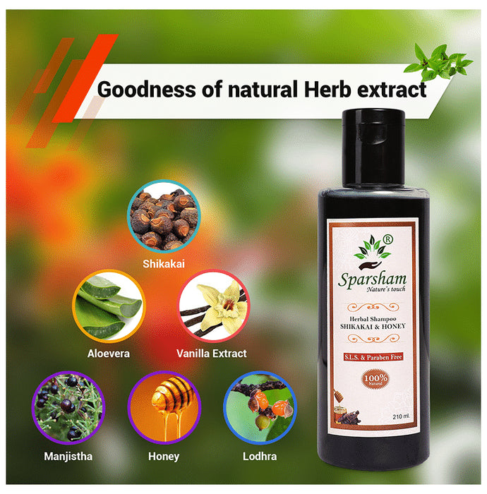 Sparsham Shikakhai And Honey Herbal Shampoo (210ml Each) SLS & Paraben Free