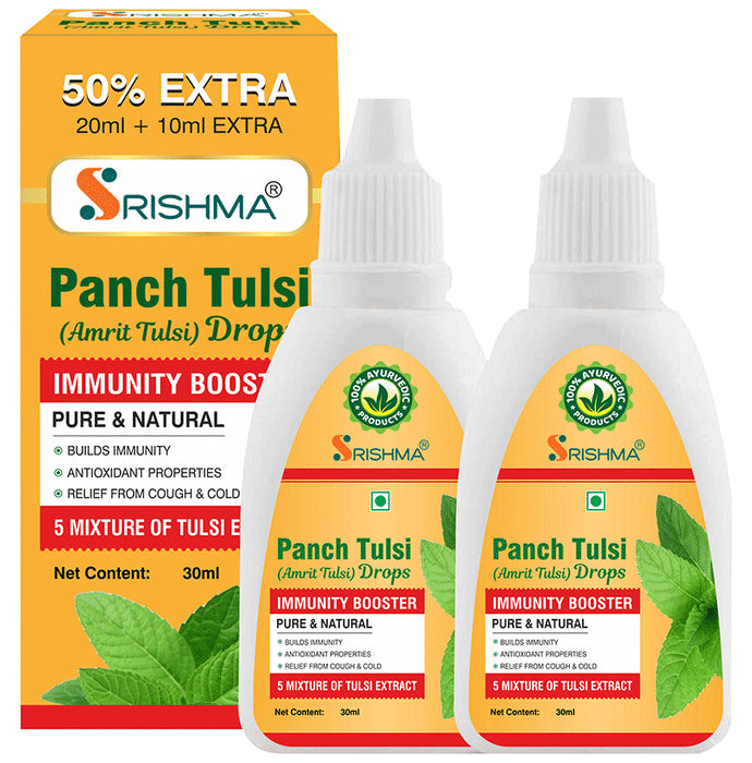 Srishma Panch Tulsi Drops (30ml Each) - Classic Derma