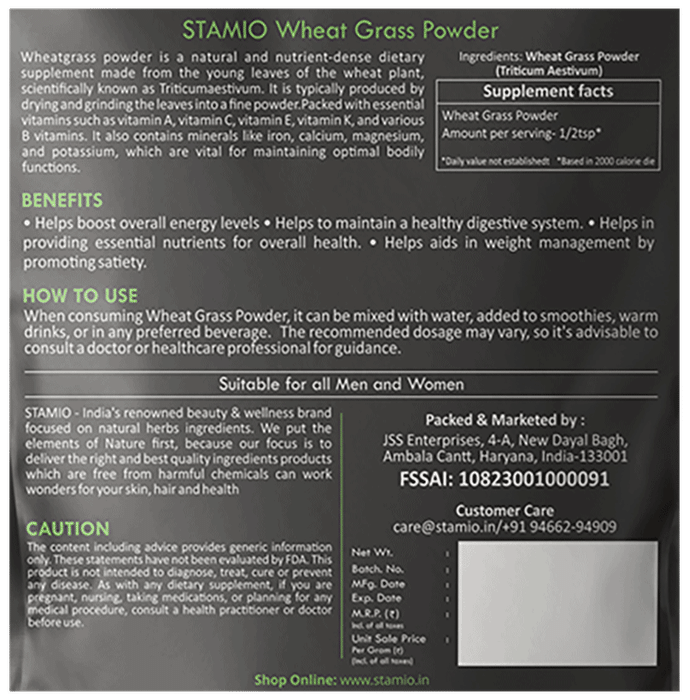 Stamio Wheat Grass Powder