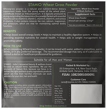 Stamio Wheat Grass Powder