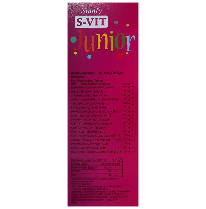 Stanfy Biotech S-Vit Junior Herbal Syrup