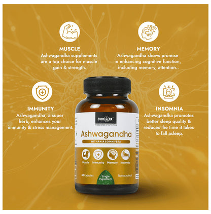 StemRx Ashwagandha Stress Relief Improve, Muscle, Strength | Capsule