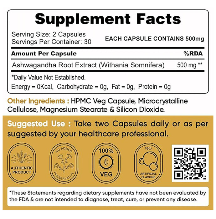StemRx Ashwagandha Stress Relief Improve, Muscle, Strength | Capsule