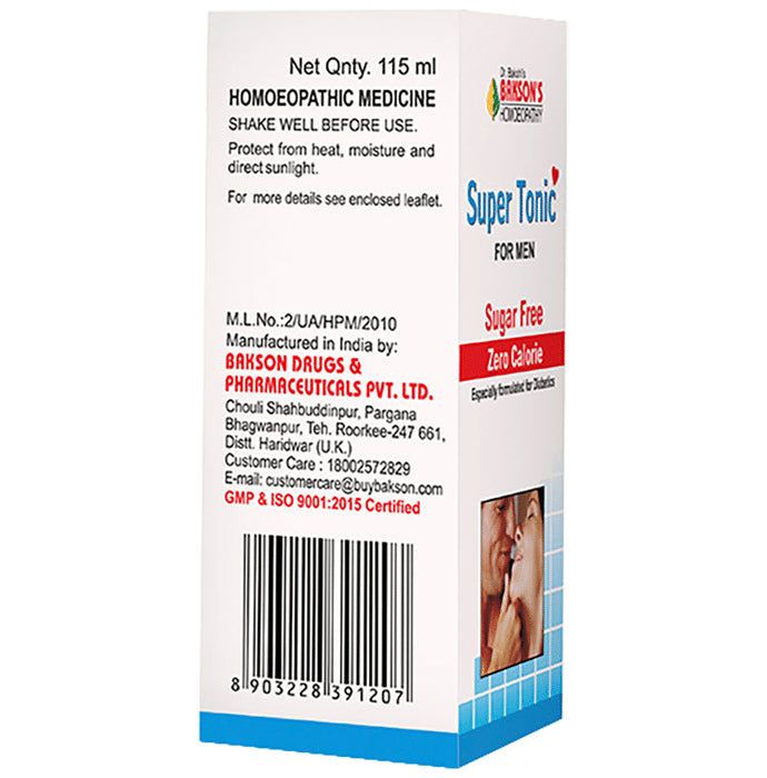 Bakson's Homeopathy Super Tonic for Men Sugar Free