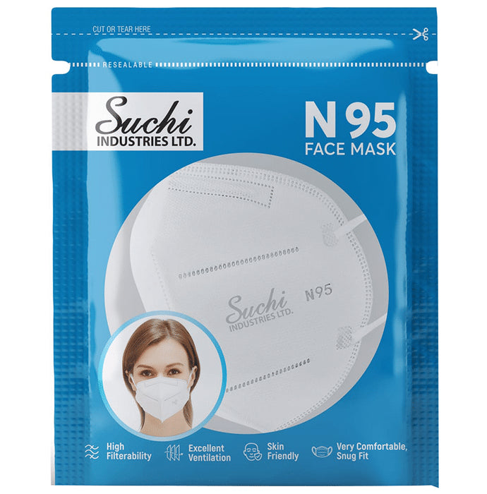 Suchi N 95 Face Mask with Earloop White