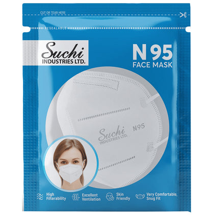 Suchi N 95 Face Mask with Earloop White