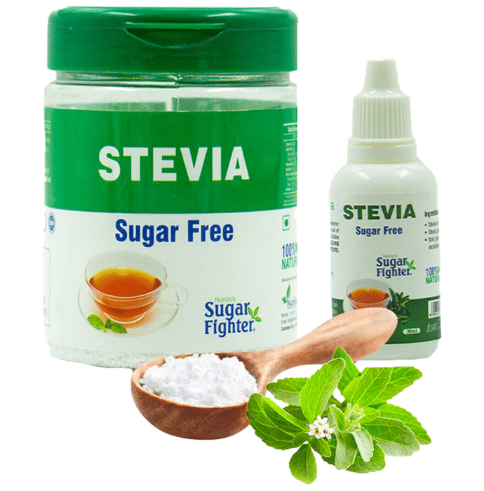 Buy Sugar Fighter Stevia Sugar Free Pack With Liquid Sweetener 30ml ...