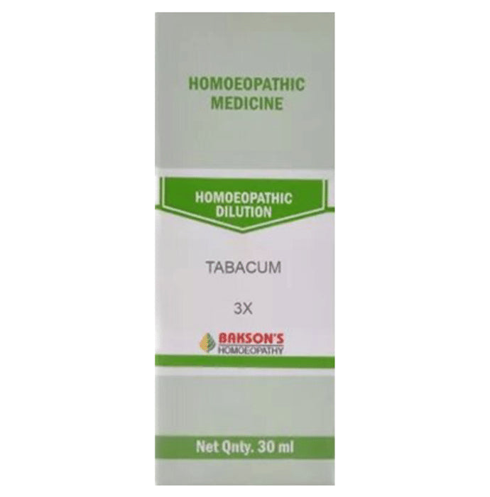 Bakson's Homeopathy Tabacum Dilution 3X - Classic Derma