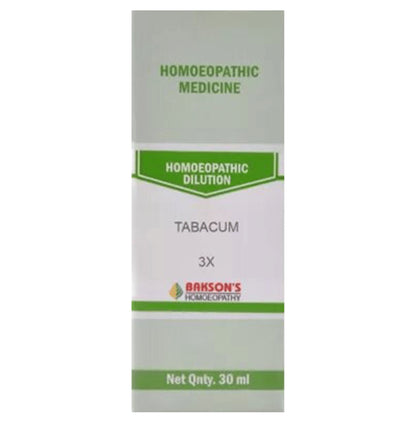 Bakson's Homeopathy Tabacum Dilution 3X - Classic Derma