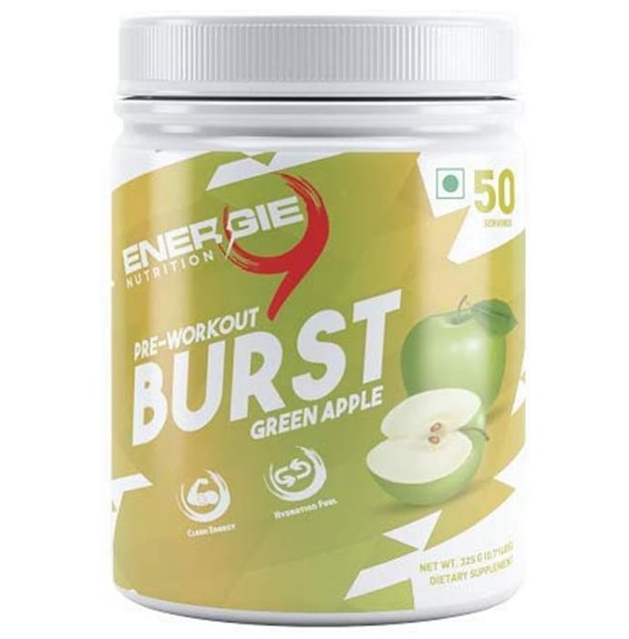 Energie 9 Nutrition Pre-Workout Burst Green Apple - Classic Derma