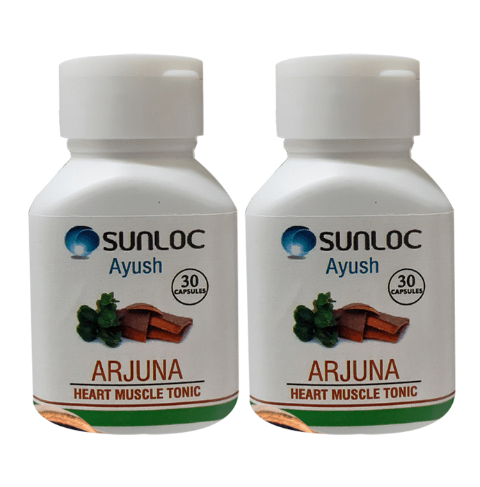 Sunloc Ayush Arjuna Heart Muscle Tonic Capsule (30 Each) - Classic Derma