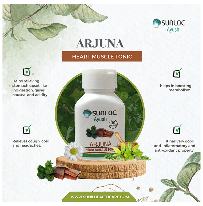 Sunloc Ayush Arjuna Heart Muscle Tonic Capsule (30 Each)