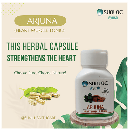 Sunloc Ayush Arjuna Heart Muscle Tonic Capsule (30 Each)