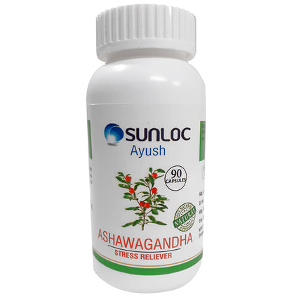 Sunloc Ayush Ashwagandha Stress Reliever Capsule - Classic Derma