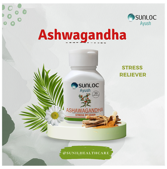 Sunloc Ayush Ashwagandha Stress Reliever Capsule (30 Each)