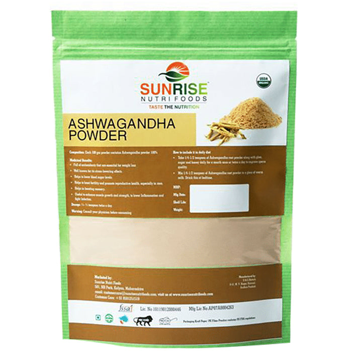 Sunrise Nutri Foods Ashwagandha Powder - Classic Derma