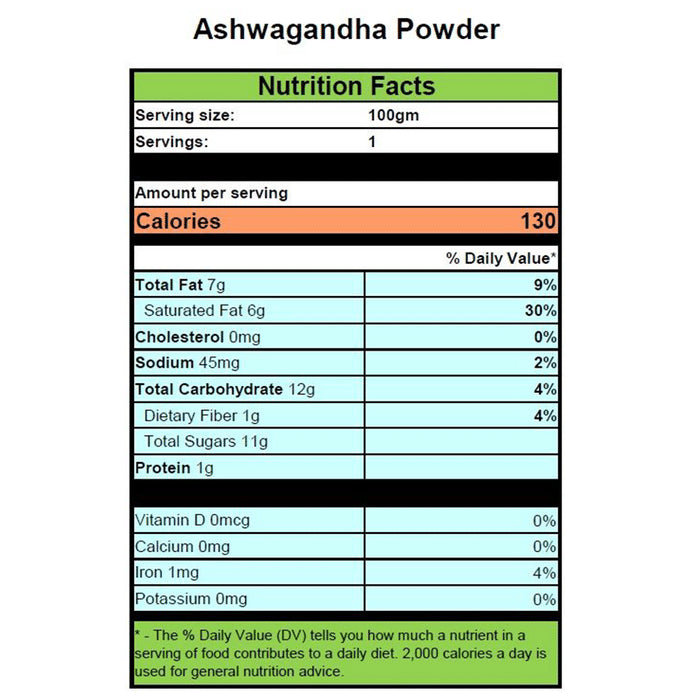 Sunrise Nutri Foods Ashwagandha Powder