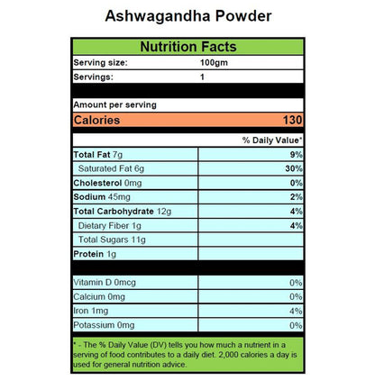 Sunrise Nutri Foods Ashwagandha Powder