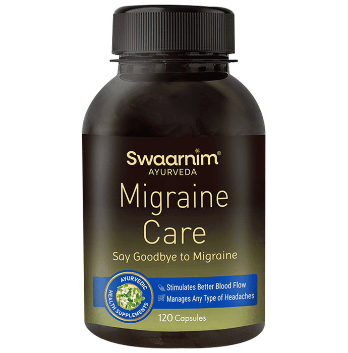 Swaarnim Ayurevda Migraine Care Capsule (120 Each) - Classic Derma