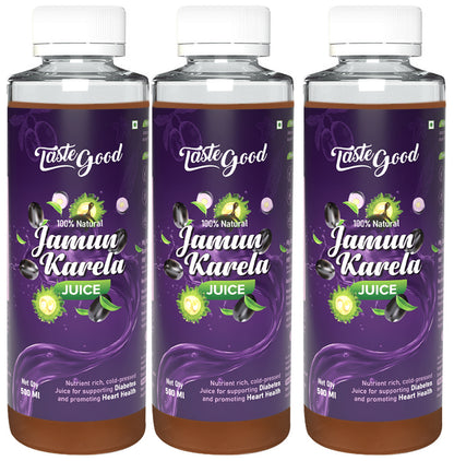 Taste Good 100% Natural Jamun Karela Juice (500ml Each) - Classic Derma