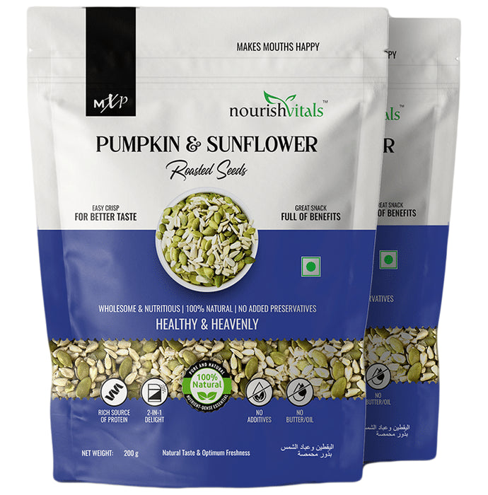 NourishVitals Roasted Pumpkin & Sunflower (200gm Each) - Classic Derma