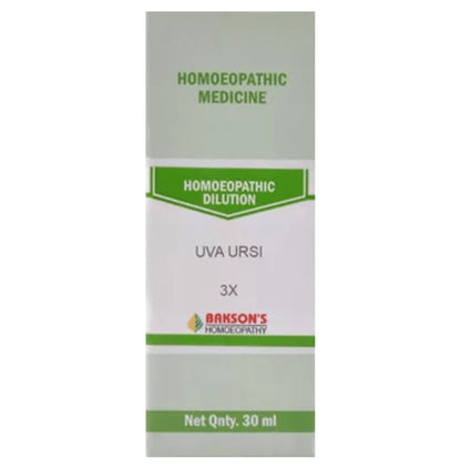Bakson's Homeopathy Uva Ursi Dilution 3X - Classic Derma