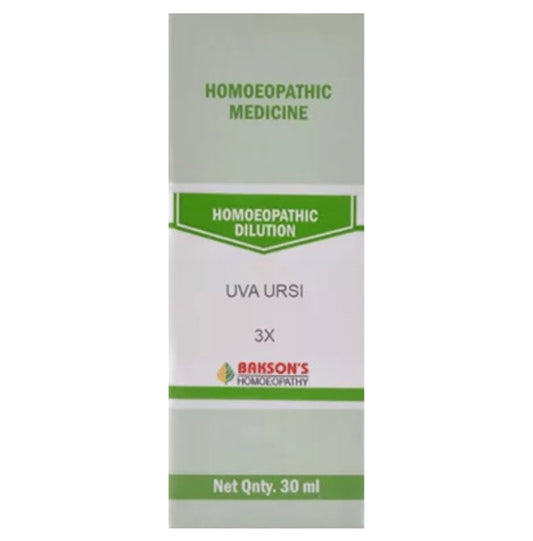 Bakson's Homeopathy Uva Ursi Dilution 3X - Classic Derma