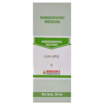 Bakson's Homeopathy Uva Ursi Dilution 6 CH - Classic Derma