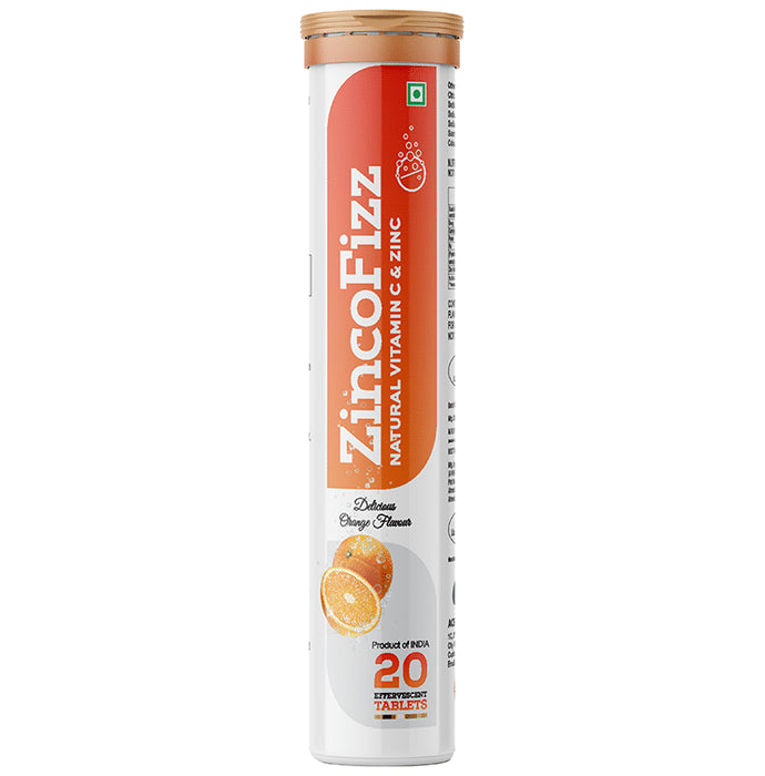 Zincofizz Natural Vitamin C & Zinc Effervescent Tablet Delicious Orange - Classic Derma