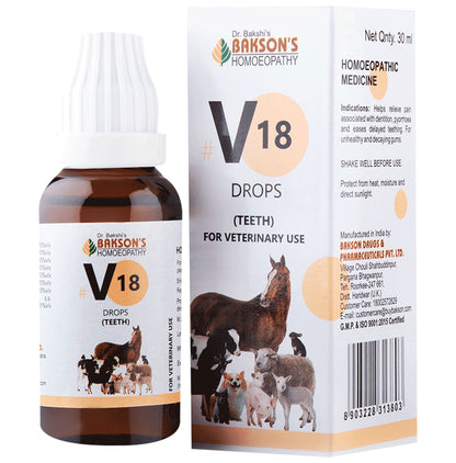 Bakson's Homeopathy V18 Teeth Drop - Classic Derma