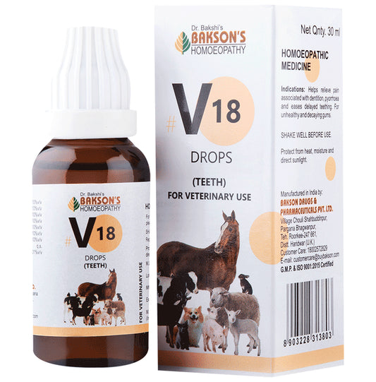 Bakson's Homeopathy V18 Teeth Drop - Classic Derma