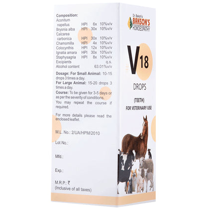 Bakson's Homeopathy V18 Teeth Drop