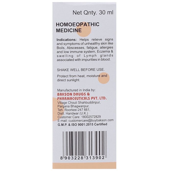 Bakson's Homeopathy V61 Blood Purifed Drop