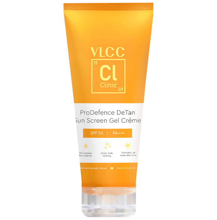 VLCC Clinic Pro Defence De Tan Sun Screen Gel Cream SPF 50 PA+++ - Classic Derma