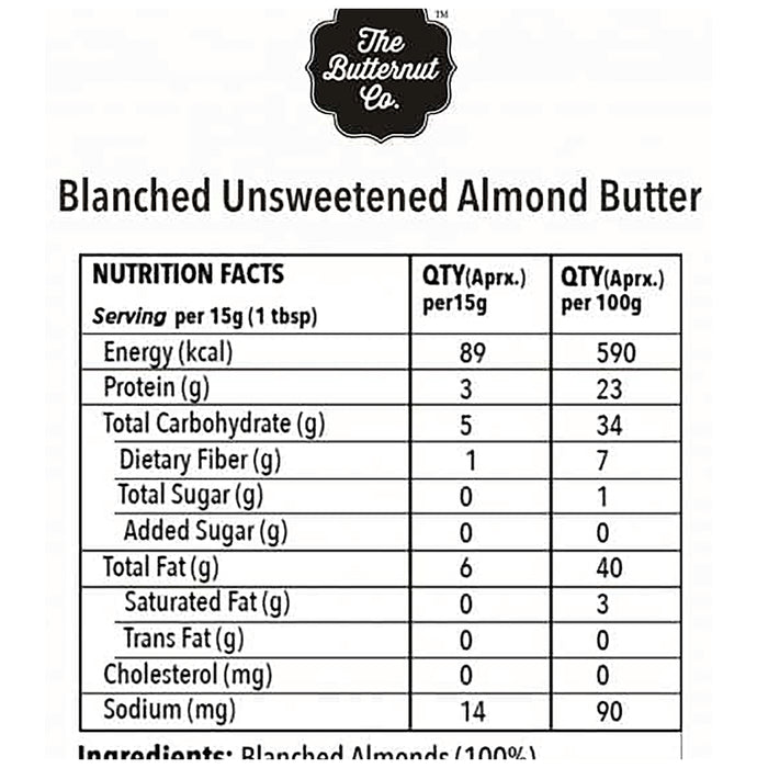 The Butternut Co. Almond Butter Blanched Unsweetened Crunchy