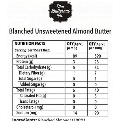 The Butternut Co. Almond Butter Blanched Unsweetened Crunchy