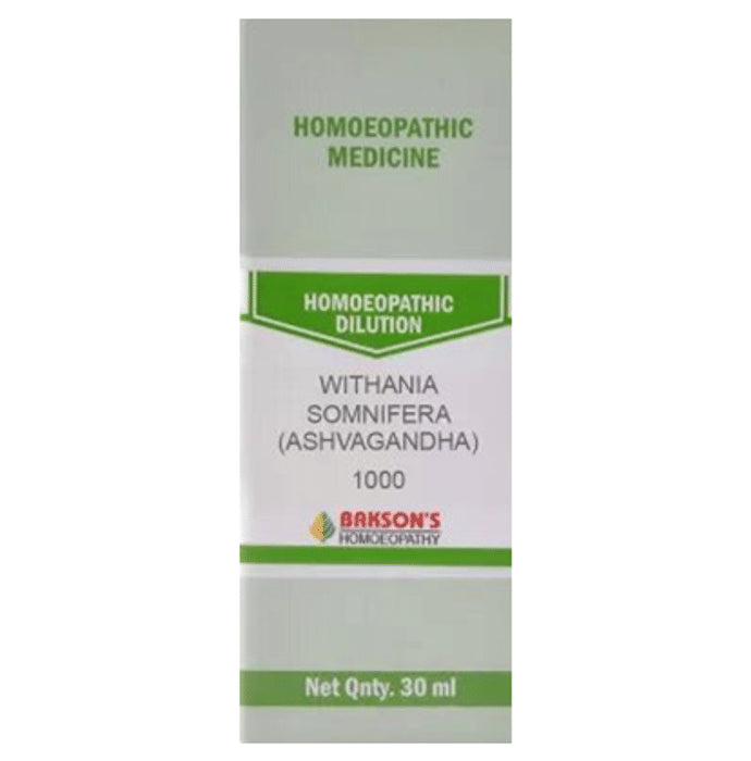 Bakson's Homeopathy Withania Somnifera (Ashvagandha) Dilution 1000 - Classic Derma