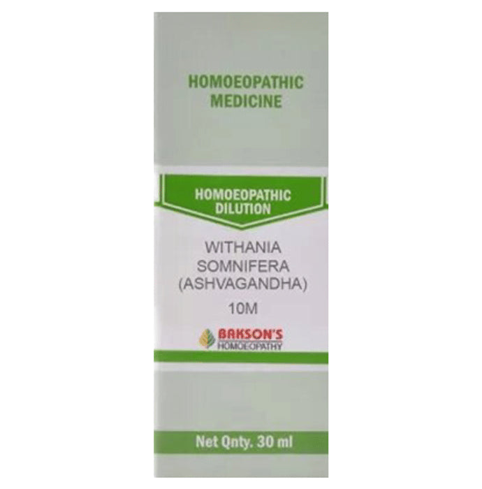 Bakson's Homeopathy Withania Somnifera (Ashvagandha) Dilution 10M - Classic Derma