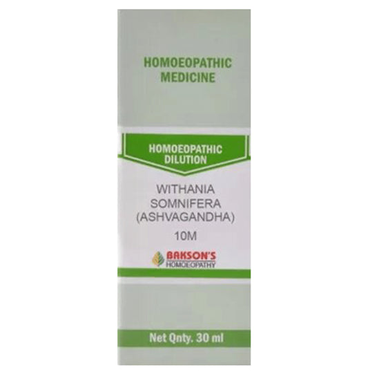 Bakson's Homeopathy Withania Somnifera (Ashvagandha) Dilution 10M - Classic Derma