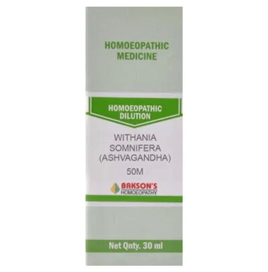 Bakson's Homeopathy Withania Somnifera (Ashvagandha) Dilution 50M - Classic Derma